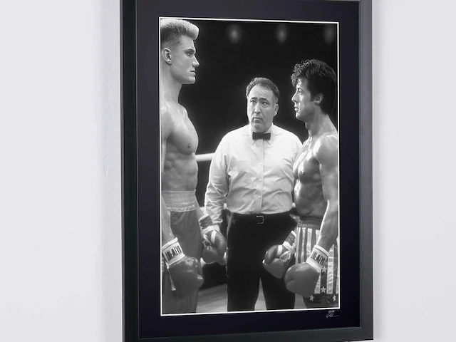 Rocky iv (1985) - balboa vs drago - sylvester stallone & dolph lundgren - 70x50 cm - gelimiteerde oplage 30 stuks - afbeelding 3 van  6