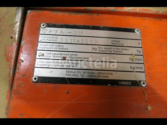Rocla pva-101 elektrische stapelaar - afbeelding 2 van  6