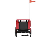 Rode en zwarte fietsaanhanger voor huisdieren - afbeelding 3 van  9