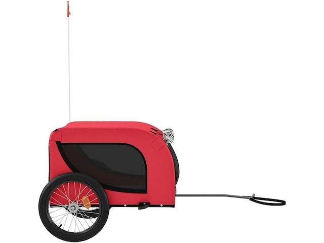 Rode en zwarte fietsaanhanger voor huisdieren - afbeelding 5 van  9