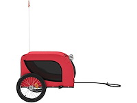 Rode en zwarte fietsaanhanger voor huisdieren - afbeelding 6 van  9