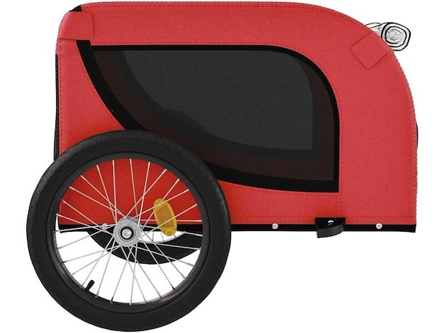 Rode en zwarte fietsaanhanger voor huisdieren - afbeelding 7 van  9