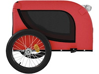 Rode en zwarte fietsaanhanger voor huisdieren - afbeelding 7 van  9