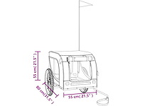 Rode en zwarte fietsaanhanger voor huisdieren - afbeelding 9 van  9
