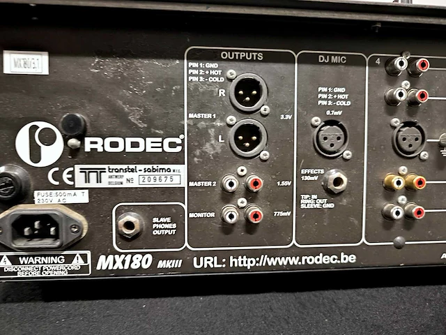 Rodec - mx180 mk3 - dj-mixer - afbeelding 5 van  9