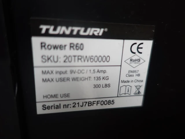 Roeitrainer tunturi - afbeelding 7 van  7