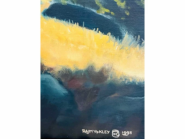 Roeland van der kley - meisje in een berglandschap - acryl op doek - afbeelding 3 van  11