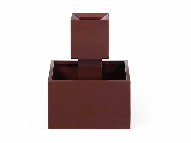 Roestvrijstalen fontein voor buiten met led - h.65 cm - terracotta - afbeelding 3 van  10
