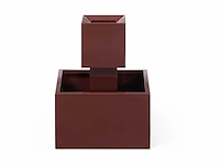Roestvrijstalen fontein voor buiten met led - h.65 cm - terracotta - afbeelding 3 van  10