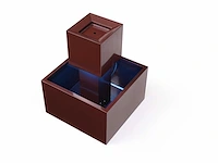 Roestvrijstalen fontein voor buiten met led - h.65 cm - terracotta - afbeelding 5 van  10