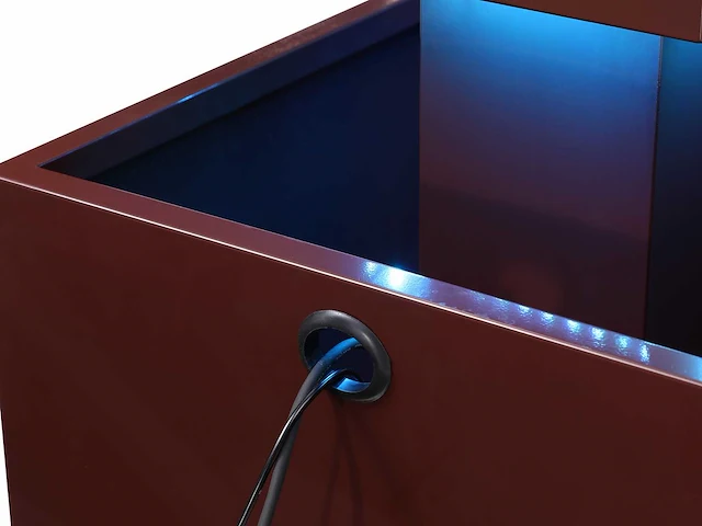 Roestvrijstalen fontein voor buiten met led - h.65 cm - terracotta - afbeelding 6 van  10
