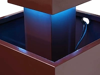 Roestvrijstalen fontein voor buiten met led - h.65 cm - terracotta - afbeelding 7 van  10
