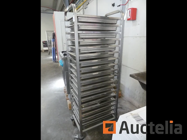 Roestvrijstalen trolley met 18 niveaus - afbeelding 5 van  6