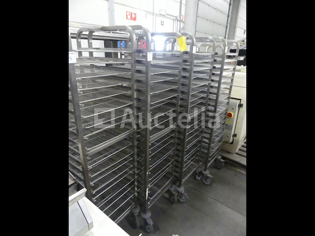 Roestvrijstalen trolley met 20 niveaus - afbeelding 2 van  5