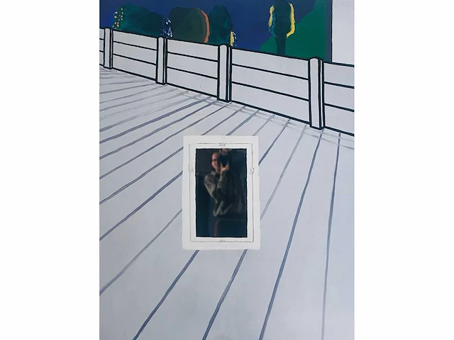Roger raveel - alleen op de koer - offset - afbeelding 1 van  6