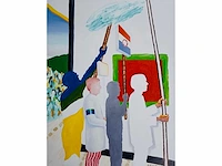Roger raveel - beerveldeprocessie - offset - afbeelding 3 van  9