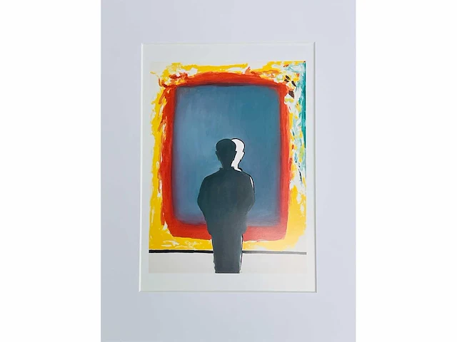 Roger raveel - bezinning bij de weerschijn in kleuren verzadigd - offset - afbeelding 2 van  6