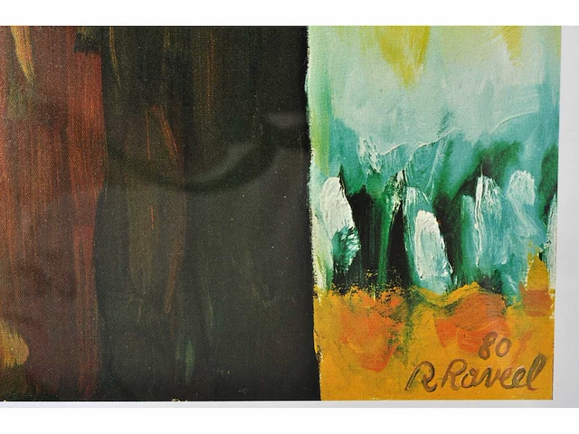 Roger raveel - boom en vertikale kruislat - offset - afbeelding 3 van  5