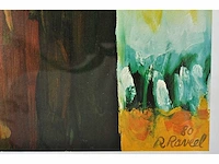 Roger raveel - boom en vertikale kruislat - offset - afbeelding 3 van  5