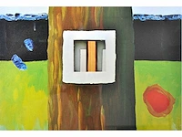 Roger raveel - boom en vertikale kruislat - offset - afbeelding 4 van  5