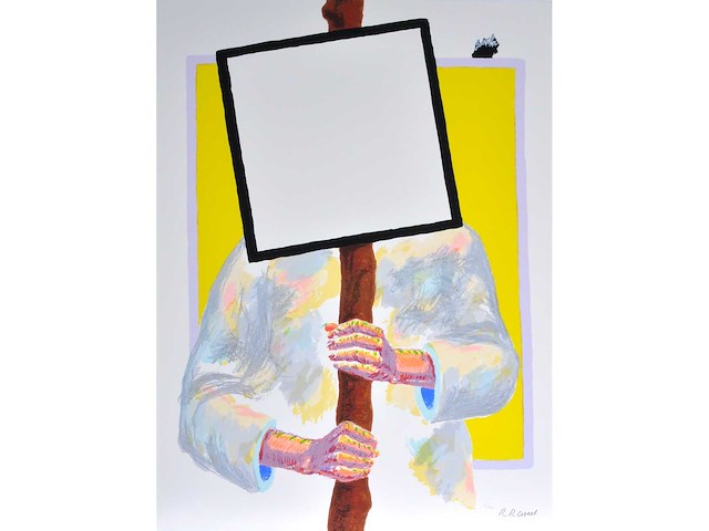 Roger raveel - de eeuwigdurende optocht - zeefdruk - 1/130 - afbeelding 1 van  9