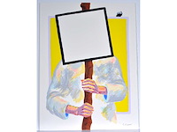 Roger raveel - de eeuwigdurende optocht - zeefdruk - 1/130 - afbeelding 2 van  9