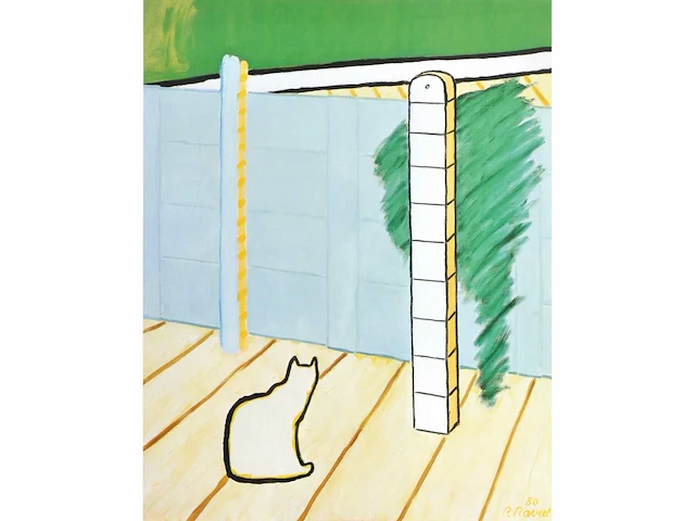 Roger raveel - de kat in mijn tuin - offset - afbeelding 2 van  6