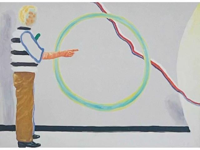 Roger raveel - de schepping van de cirkel - offset - afbeelding 1 van  5
