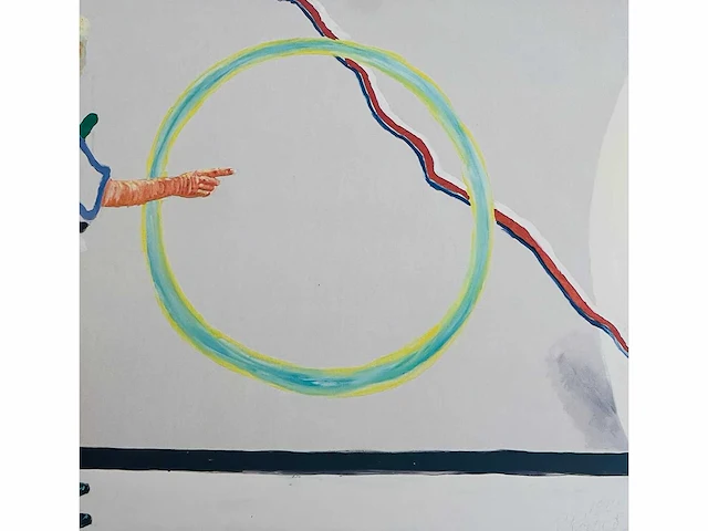 Roger raveel - de schepping van de cirkel - offset - afbeelding 3 van  5