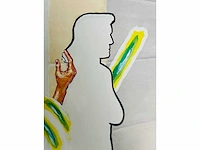 Roger raveel - de schepping van de vrouw - offset - afbeelding 5 van  7
