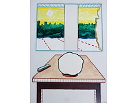 Roger raveel - een leegte aan een venster met een verticale aanwezigheid - offset - afbeelding 3 van  8