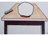 Roger raveel - een leegte aan een venster met een verticale aanwezigheid - offset - afbeelding 4 van  8