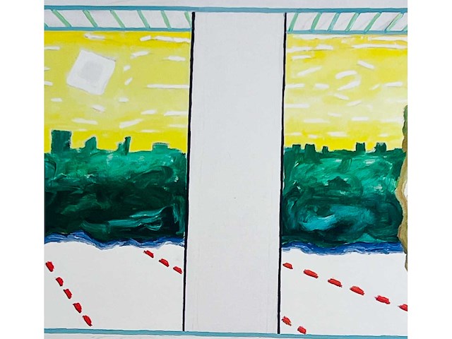 Roger raveel - een leegte aan een venster met een verticale aanwezigheid - offset - afbeelding 5 van  8