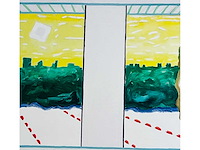 Roger raveel - een leegte aan een venster met een verticale aanwezigheid - offset - afbeelding 5 van  8