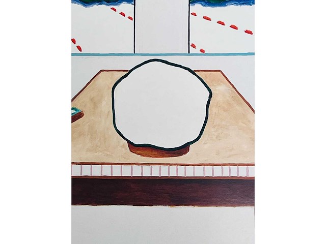 Roger raveel - een leegte aan een venster met een verticale aanwezigheid - offset - afbeelding 8 van  8