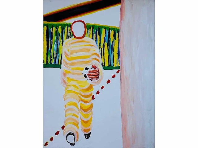 Roger raveel - een schilderij, een man, een stap - offset - afbeelding 1 van  5