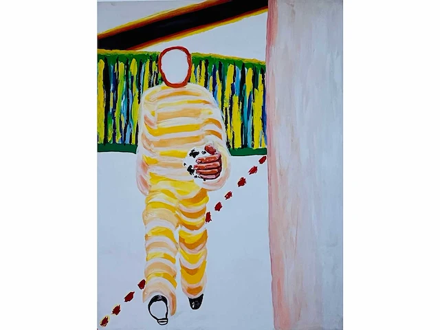 Roger raveel - een schilderij, een man, een stap - offset - afbeelding 2 van  5