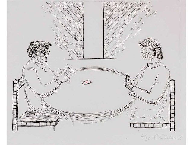 Roger raveel - en wat brengt de toekomst? - hand ingekleurde ets - afbeelding 1 van  9