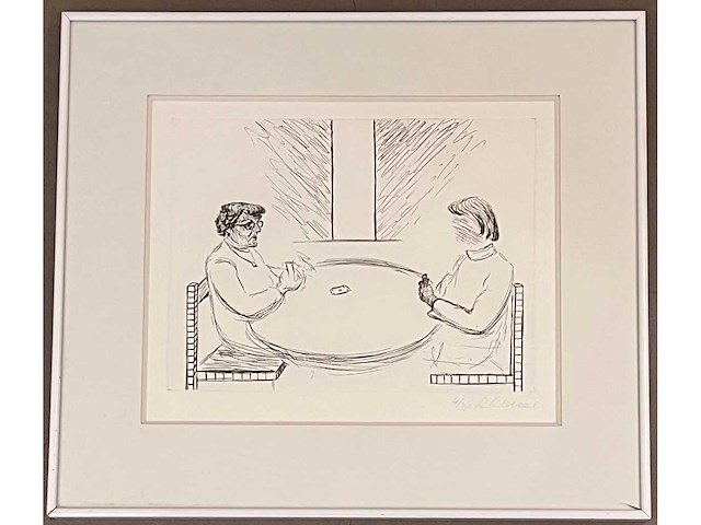 Roger raveel - en wat brengt de toekomst? - hand ingekleurde ets - afbeelding 5 van  9