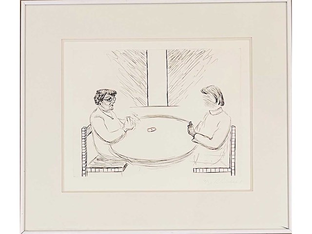 Roger raveel - en wat brengt de toekomst? - hand ingekleurde ets - afbeelding 6 van  9