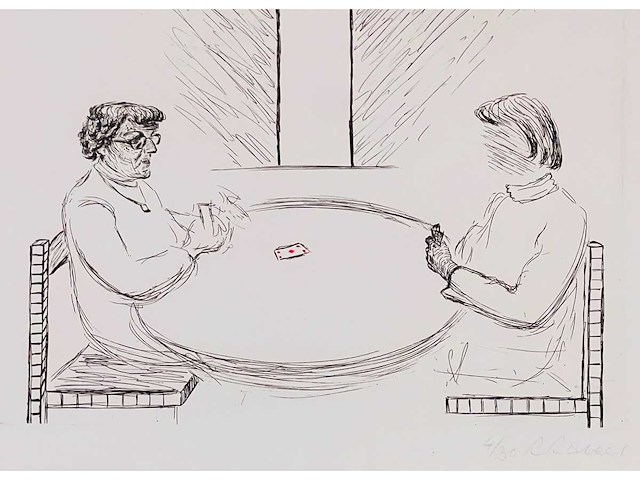 Roger raveel - en wat brengt de toekomst? - hand ingekleurde ets - afbeelding 7 van  9