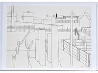 Roger raveel - grafisch panorama met doel - offset - afbeelding 2 van  5