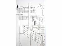 Roger raveel - grafisch panorama met doel - offset - afbeelding 5 van  5
