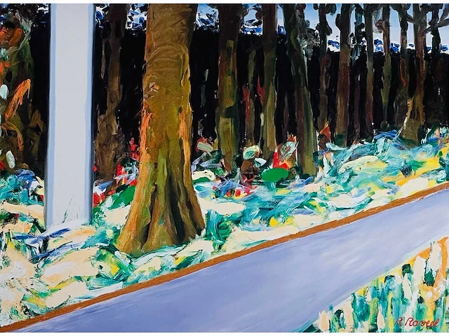 Roger raveel - het bos - offset - afbeelding 1 van  7