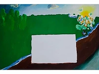 Roger raveel - het grote gebeuren met een witte rechthoek - offset - afbeelding 2 van  4