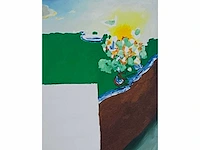 Roger raveel - het grote gebeuren met een witte rechthoek - offset - afbeelding 3 van  4