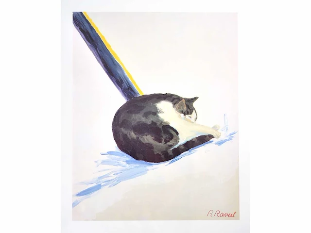 Roger raveel - hoe de kat zich kromt - offset - afbeelding 2 van  5
