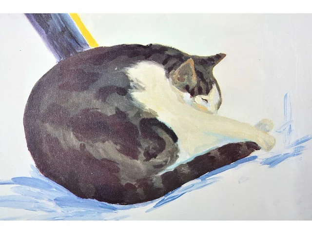 Roger raveel - hoe de kat zich kromt - offset - afbeelding 4 van  5