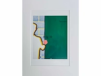Roger raveel - man voor deur met grendel - offset - afbeelding 5 van  5