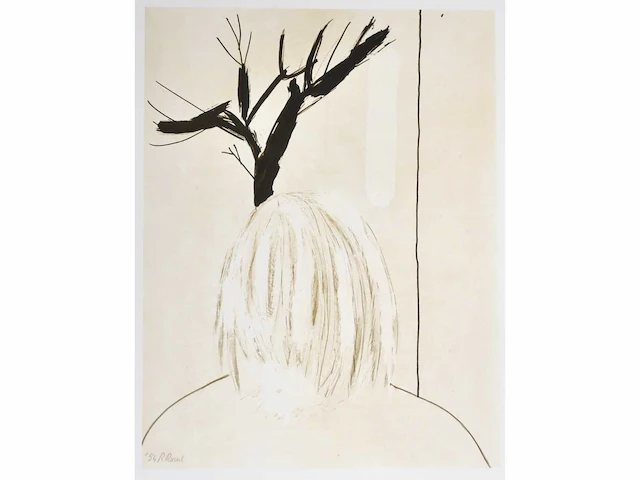 Roger raveel - mens en boom - offset - afbeelding 1 van  5